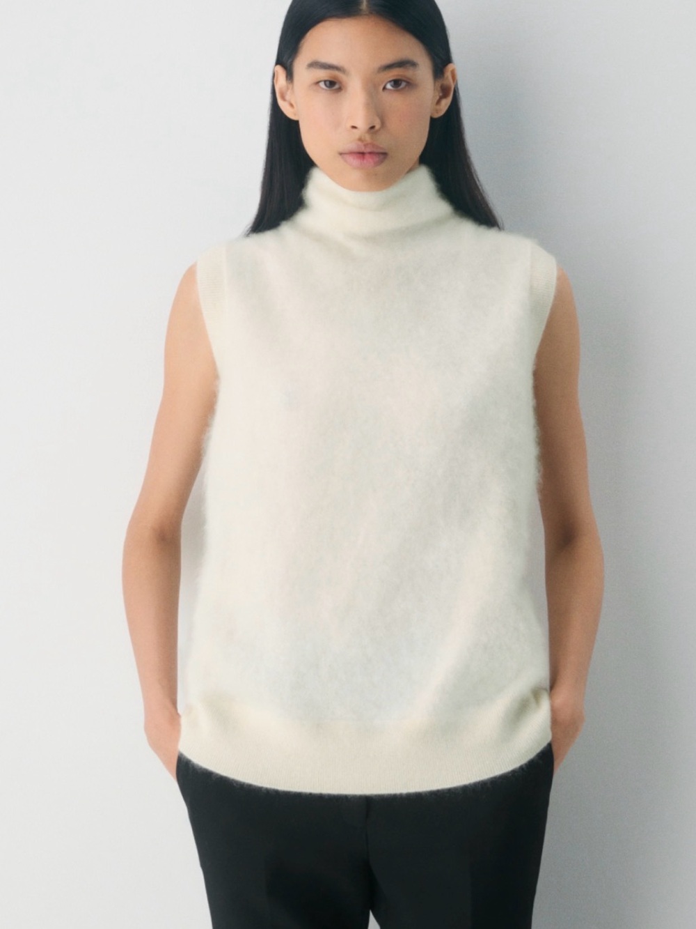 Brushed cashmere Opus sweater vest
